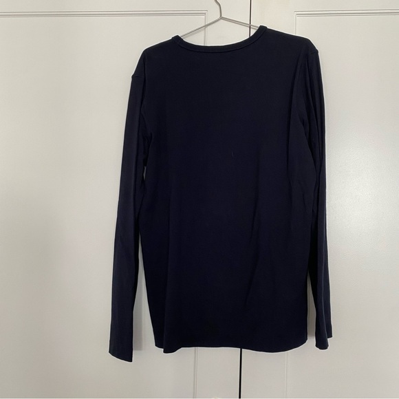 Scotch & Soda Navy Long Sleeve Tee with Red Accent - Picture 5 of 6